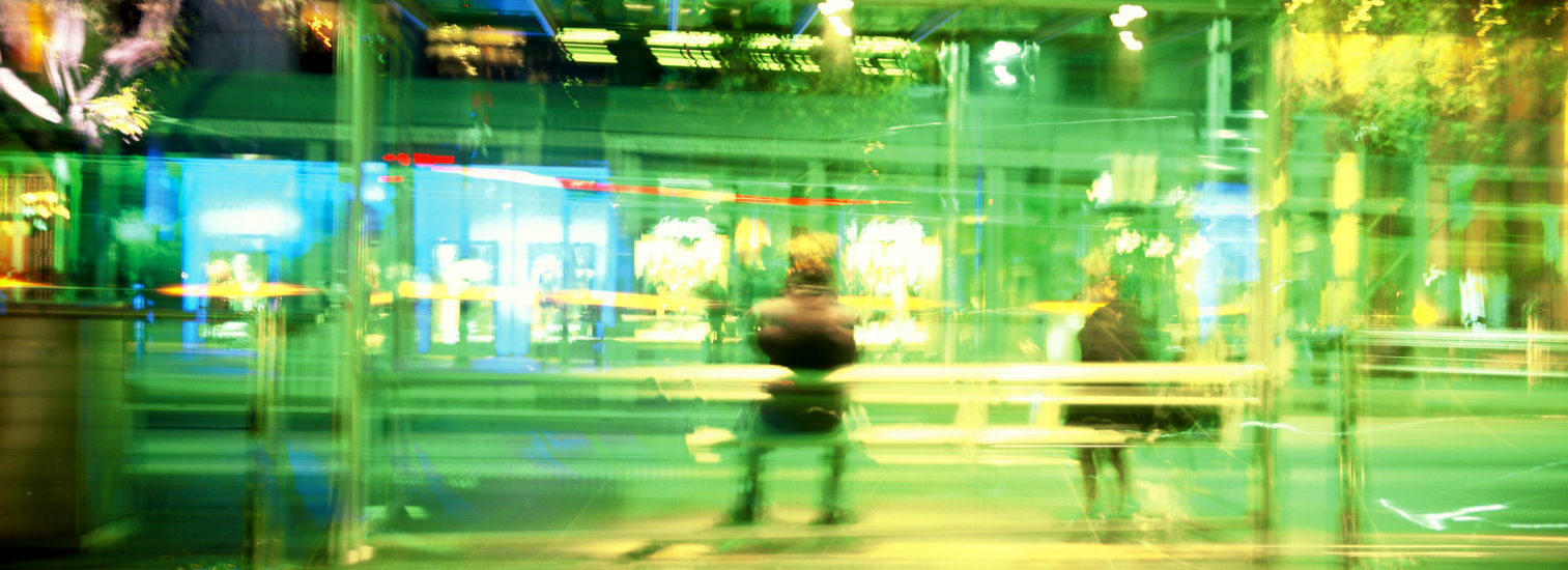 April Mountfort photograph from Urban series: Tram Station, Melbourne, 2006