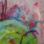 April Montfort painting: Dreaming of Running Wild with Horses, 2016