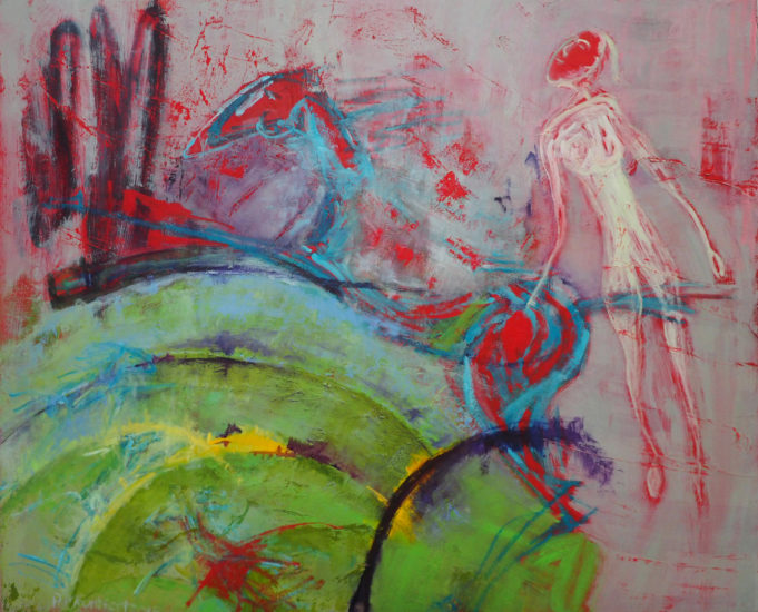 April Montfort painting: Dreaming of Running Wild with Horses, 2016