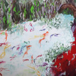 April Mountfort painting: McElhone Fish Pond #3, 2015