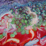 April Mountfort painting: McElhone Fish Pond, Stolen Landscape, 2015