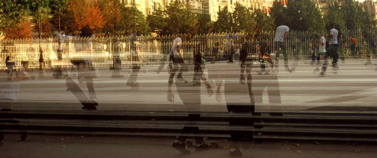 April Mountfort photograph from Urban series: Paris Skaters, Boulevard de la Bastille, 2006