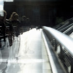 April Mountfort photograph from Urban series: Woman Walking, Millennium Bridge, 2008